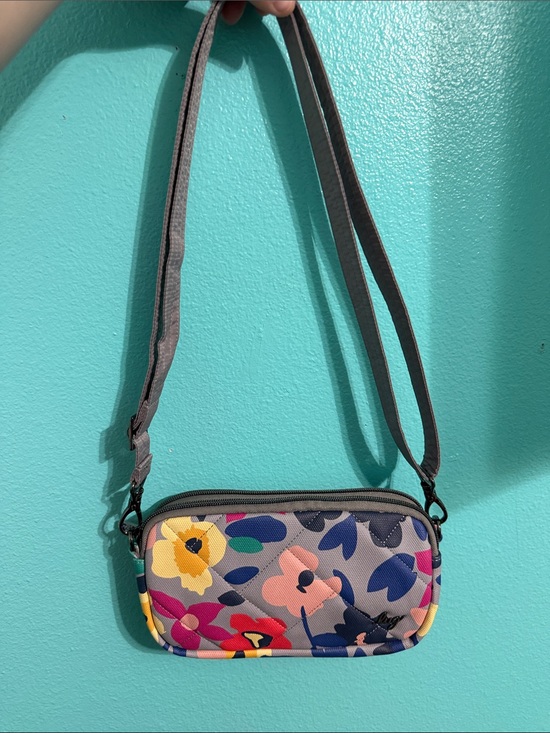 lug Handbags - lug Floral Mini Crossbody Bag in Gray with Multicolor Flowers